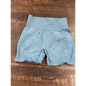 Gymshark Teal Seamless High-Waist Athletic Shorts